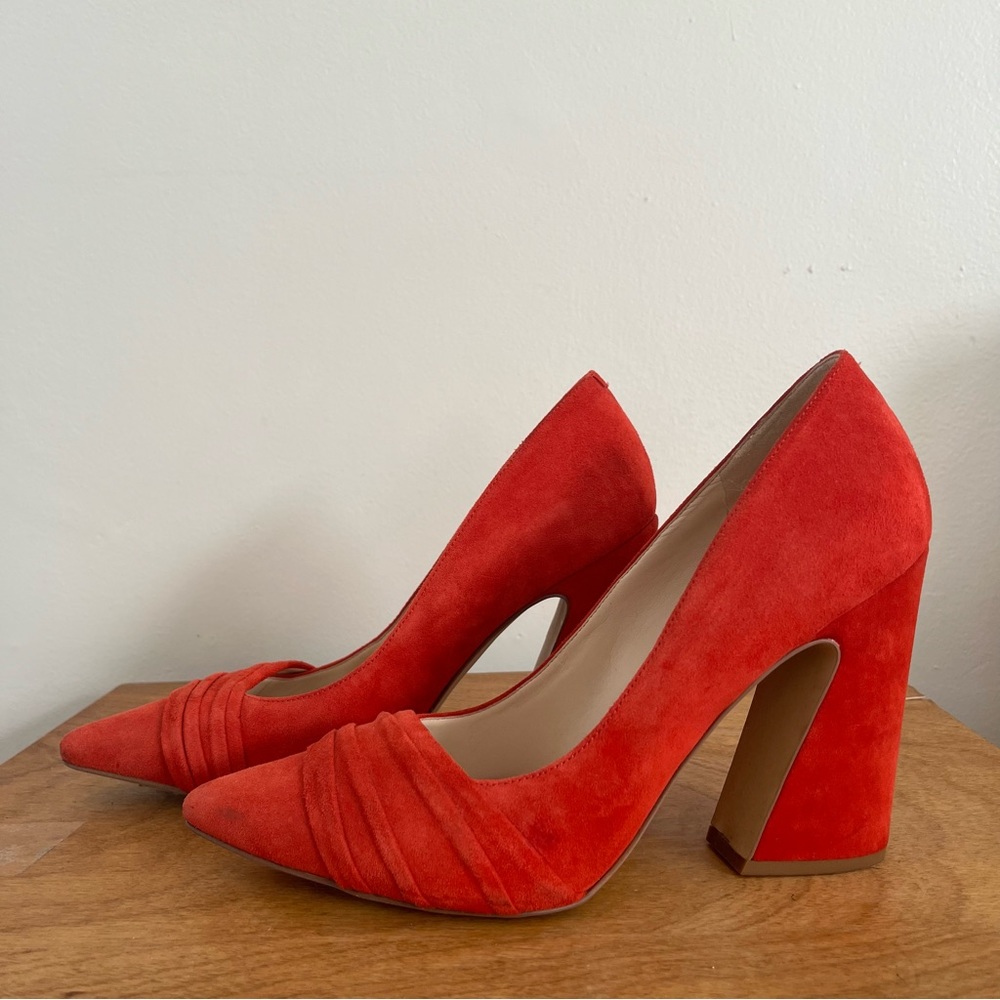 Nine West Red Suede Heels